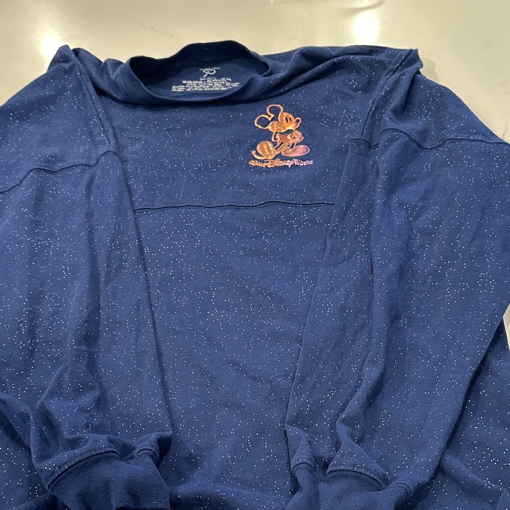 Disney Navy Speckled Mickey Mouse Pullover spirit jerseys